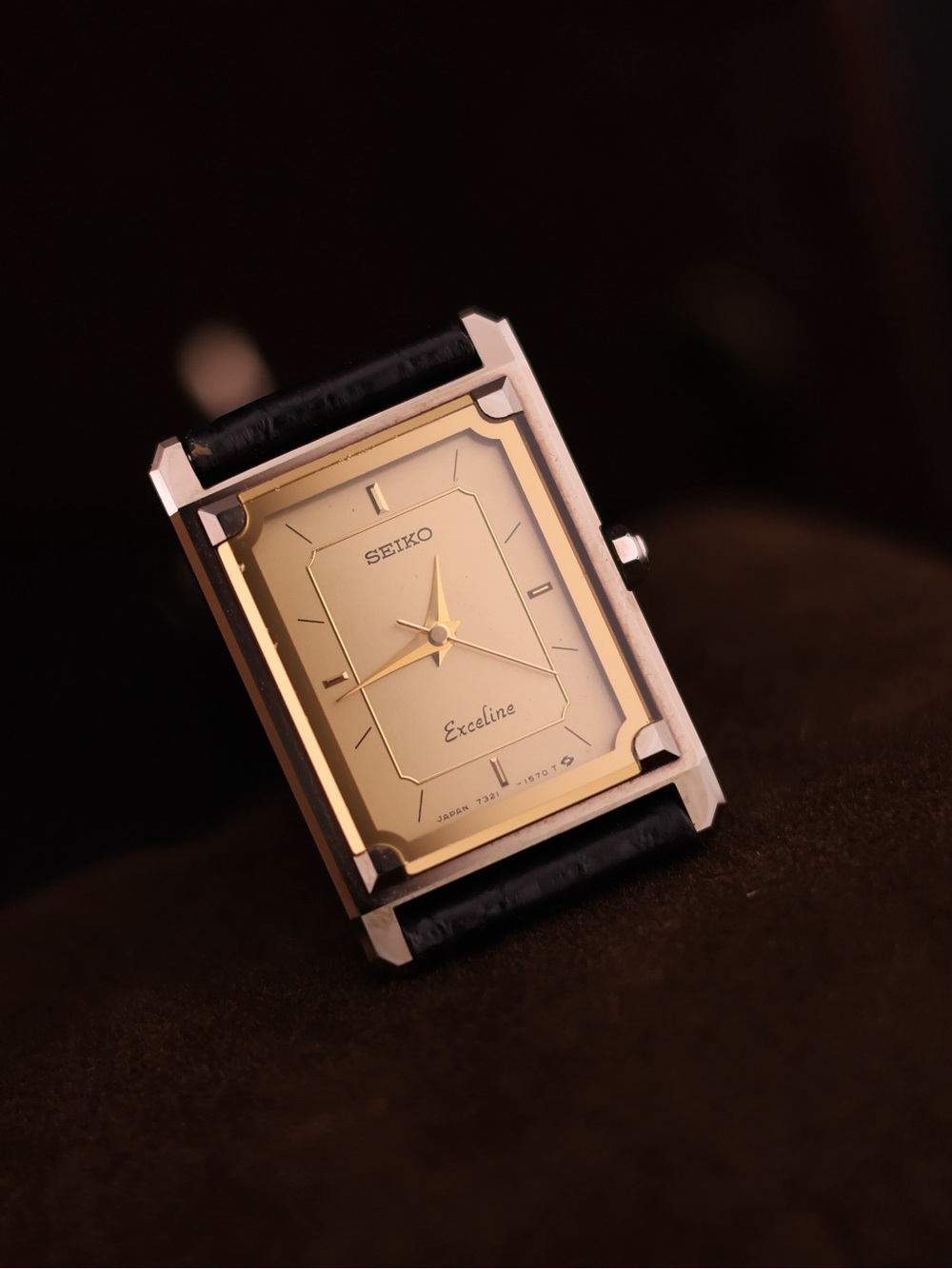 Vintage 1985 Seiko Exceline 7321-6000 Women’s Watch - Art Deco Design
